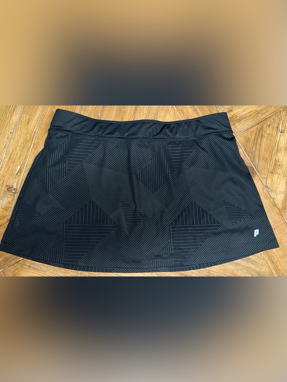 Prince Women XL Black Geometric Athletic Tennis Skort Golf Skirt